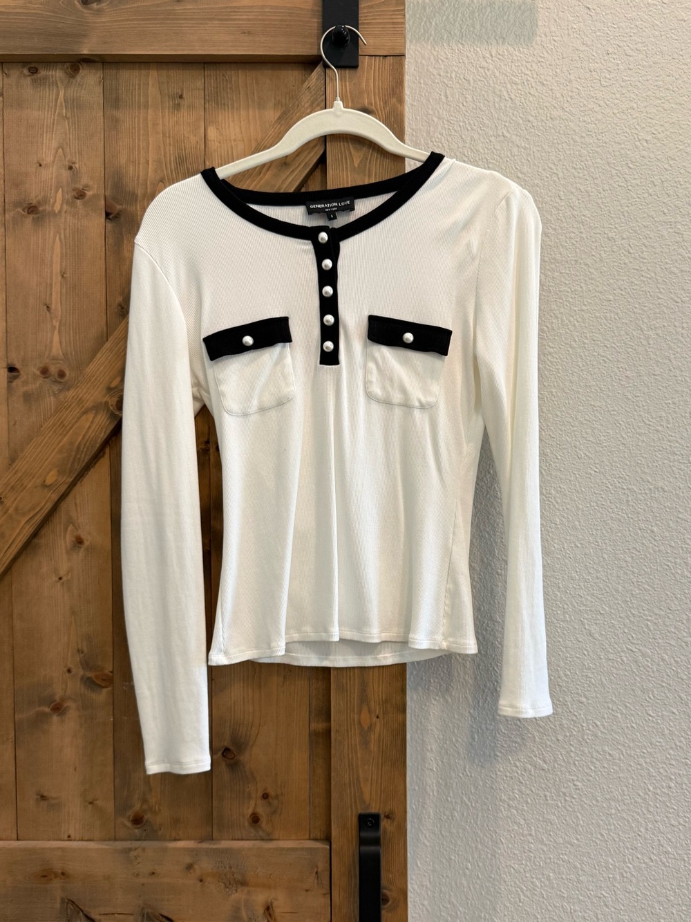 Generation Love Felicity Ribbed Top in Small (S)